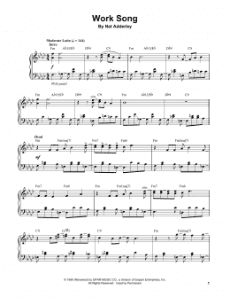 page one of Work Song (Piano Transcription)