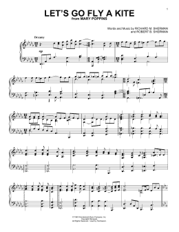 page one of Let's Go Fly A Kite (from Mary Poppins) (Piano Solo)
