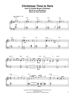 page one of Christmas Time Is Here (Piano Transcription)