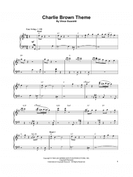 page one of Charlie Brown Theme (Piano Transcription)