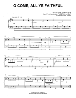 page one of O Come, All Ye Faithful [Classical version] (arr. Phillip Keveren) (Piano Solo)