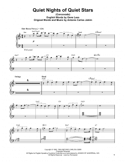 page one of Quiet Nights Of Quiet Stars (Corcovado) (Piano Transcription)