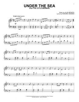 page one of Under The Sea (from The Little Mermaid) (Piano Solo)