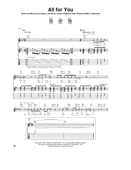 page one of All For You (Guitar Tab)