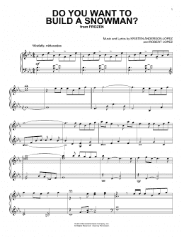 page one of Do You Want To Build A Snowman? (from Frozen) (Piano Solo)