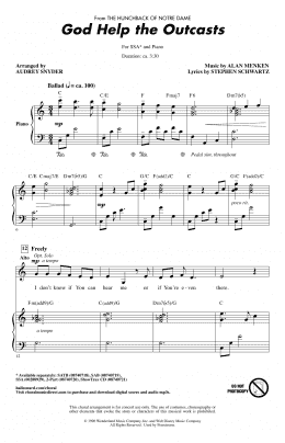page one of God Help The Outcasts (from The Hunchback Of Notre Dame) (arr. Audrey Snyder) (SSA Choir)