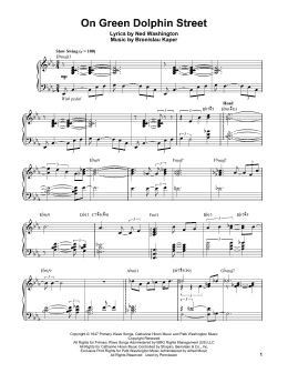 page one of On Green Dolphin Street (Piano Transcription)