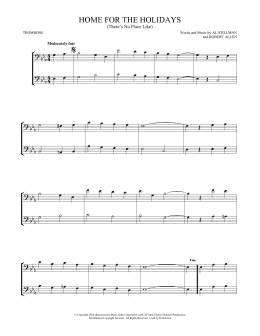 page one of (There's No Place Like) Home For The Holidays (Trombone Duet)