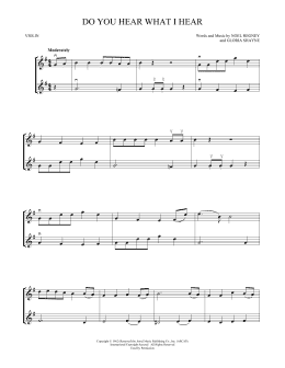 page one of Do You Hear What I Hear (Violin Duet)