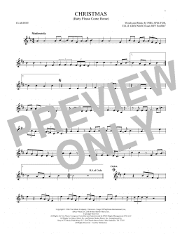 page one of Christmas (Baby Please Come Home) (Clarinet Solo)