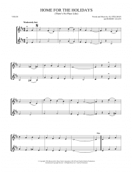 page one of (There's No Place Like) Home For The Holidays (Violin Duet)