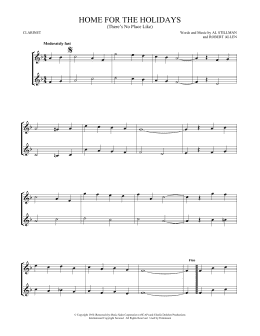 page one of (There's No Place Like) Home For The Holidays (Clarinet Duet)