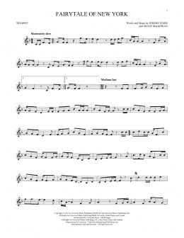 page one of Fairytale Of New York (Trumpet Solo)