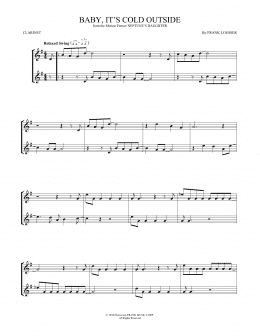 page one of Baby, It's Cold Outside (Clarinet Duet)