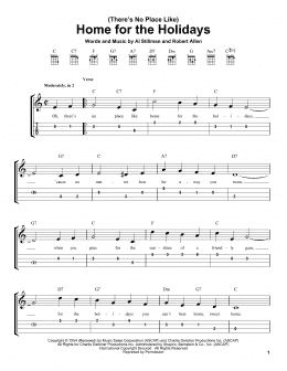 page one of (There's No Place Like) Home For The Holidays (Easy Ukulele Tab)