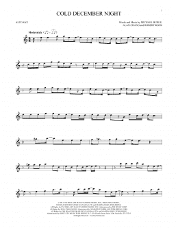 page one of Cold December Night (Alto Sax Solo)