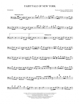 page one of Fairytale Of New York (Trombone Solo)