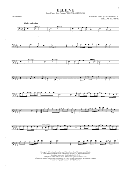 page one of Believe (from The Polar Express) (Trombone Solo)