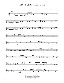page one of That's Christmas To Me (Clarinet Solo)