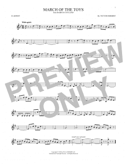 page one of March Of The Toys (from Babes In Toyland) (Clarinet Solo)