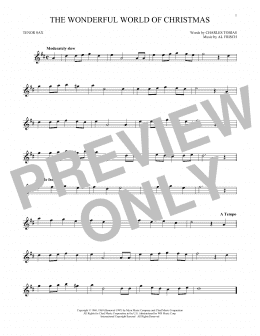 page one of The Wonderful World Of Christmas (Tenor Sax Solo)