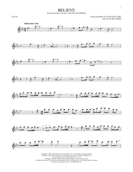 page one of Believe (from The Polar Express) (Flute Solo)