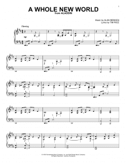 page one of A Whole New World (from Aladdin) (Piano Solo)
