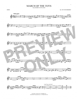 page one of March Of The Toys (from Babes In Toyland) (French Horn Solo)