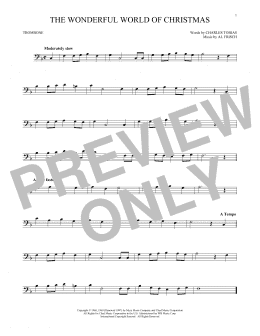 page one of The Wonderful World Of Christmas (Trombone Solo)