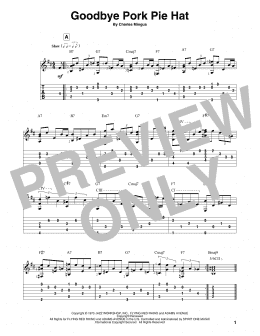 page one of Goodbye Pork Pie Hat (Solo Guitar)