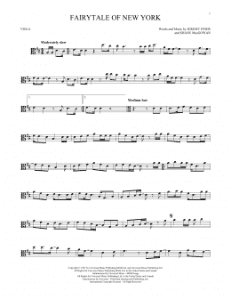 page one of Fairytale Of New York (Viola Solo)