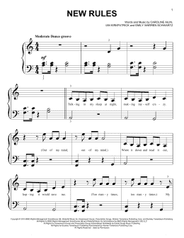 page one of New Rules (Big Note Piano)