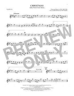 page one of Christmas (Baby Please Come Home) (Tenor Sax Solo)
