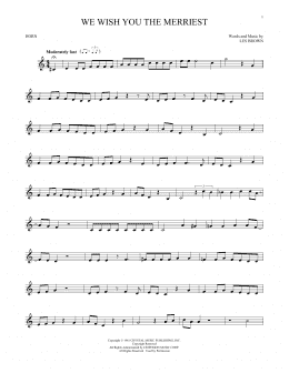 page one of We Wish You The Merriest (French Horn Solo)