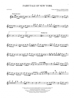 page one of Fairytale Of New York (Alto Sax Solo)