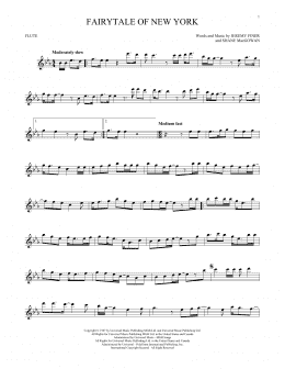 page one of Fairytale Of New York (Flute Solo)