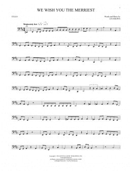 page one of We Wish You The Merriest (Cello Solo)