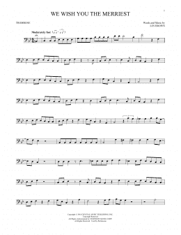 page one of We Wish You The Merriest (Trombone Solo)