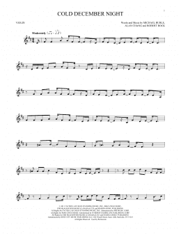 page one of Cold December Night (Violin Solo)