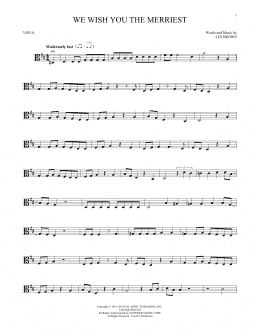 page one of We Wish You The Merriest (Viola Solo)