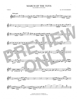 page one of March Of The Toys (from Babes In Toyland) (Violin Solo)