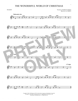 page one of The Wonderful World Of Christmas (Trumpet Solo)