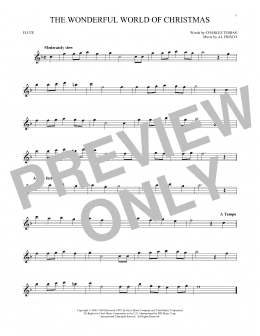 page one of The Wonderful World Of Christmas (Flute Solo)