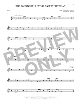 page one of The Wonderful World Of Christmas (French Horn Solo)