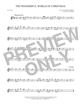 page one of The Wonderful World Of Christmas (Alto Sax Solo)
