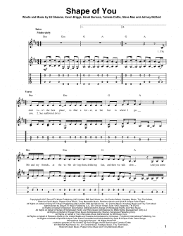page one of Shape Of You (Solo Guitar)