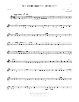 page one of We Wish You The Merriest (Violin Solo)