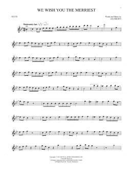 page one of We Wish You The Merriest (Flute Solo)