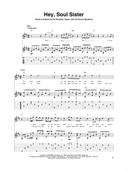 page one of Hey, Soul Sister (Solo Guitar)