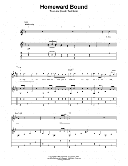 page one of Homeward Bound (Solo Guitar)